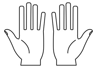 シンプルな両方の手のひらアイコン