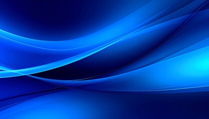 Obraz premium Dynamic blue waves create a sophisticated and elegant abstract design.