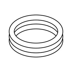 Inflatable mattress vector icon set. mattress illustration sign, collection. Pool symbol or logo.