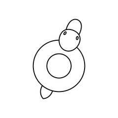 Swim ring vector icon. inflatable ring illustration sign. float symbol. inner tube logo.