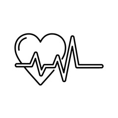 Heartbeat Icon &ndash; Health Monitor Outline Symbol