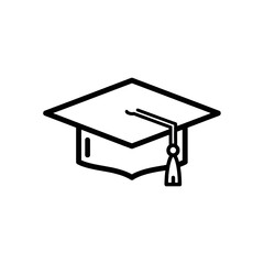 Graduation Cap Icon &ndash; Education Outline Symbol