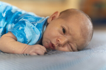 Anjali has tummy time