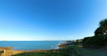 Ocean view, in the afternoon at Emu Park Beach Queensland Australia