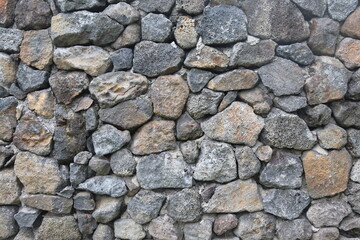 Lava rock wall