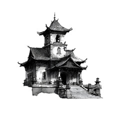 Fototapeta premium japanese castle in the forest