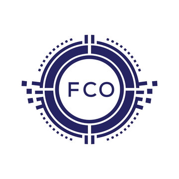 FCO Modern Abstract Circular Technology Logo Design with FCO Letter Logo.
