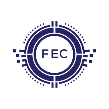FEC Modern Abstract Circular Technology Logo Design with FEC Letter Logo.
