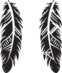 Fototapeta premium Tribal Feather Jewelry Cut Files
