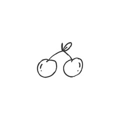 cherry fruit icon design vector illustration