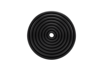Abstract Circular Pattern: Black Concentric Rings Texture isolated on transparent background