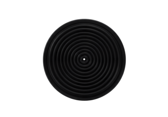 Circular Black Texture: Abstract Design Element isolated on transparent background
