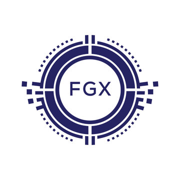FGX Modern Abstract Circular Technology Logo Design with FGX Letter Logo.
