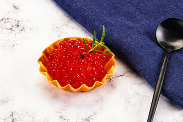 Luxury red caviar salmon fish