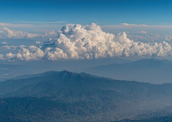 Obraz premium High Altitude View Of Mountains And Clouds