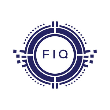 FIQ Modern Abstract Circular Technology Logo Design with FIQ Letter Logo.
