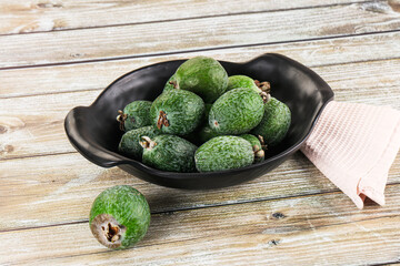 Sweet ripe juicyfruit feijoa