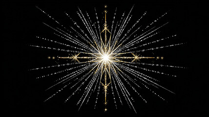 Obraz premium Silver Christmas shining star.