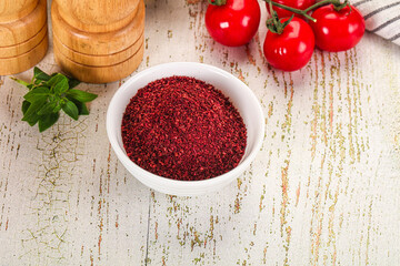 Natural organic Sumah powder for culinary