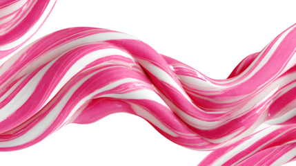 Pink and White Swirl Candy, isolated on transparent background
