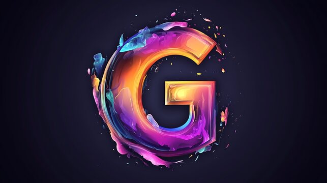 Abstract letter G, vibrant colors