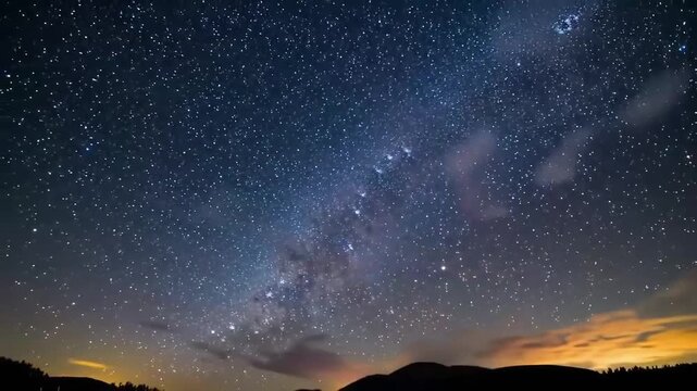 Starry Night: A breathtaking view of a starry night sky, capturing the vastness of space with countless stars and constellations, evoking wonder and awe.