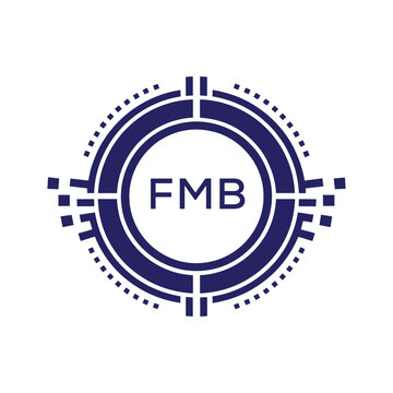 FMB Modern Abstract Circular Technology Logo Design with FMB Letter Logo.
