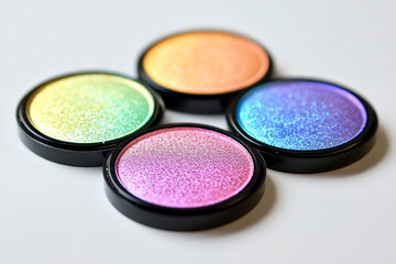 Naklejka premium A 3D-Rendered Rainbow Highlighter Palette