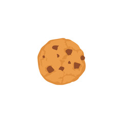Cookies with chocolate chips. Vector illustration.