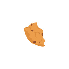 Cookies with chocolate chips. Vector illustration.