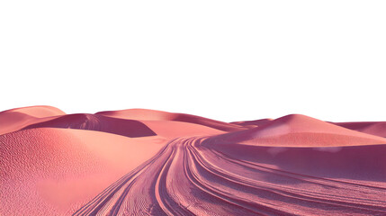 Pink Sand Dunes, isolated on transparent background