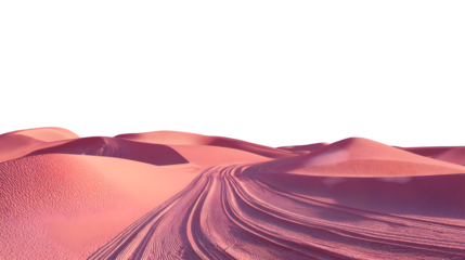 Pink Sand Dunes, isolated on transparent background