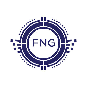 FNG Modern Abstract Circular Technology Logo Design with FNG Letter Logo.
