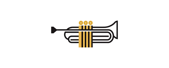 Simple trumpet illustration