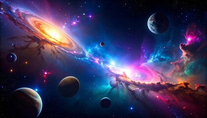 Colorful cosmic expanse