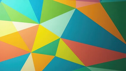 Obraz premium A vibrant pattern of colorful triangles creates a playful and engaging design.