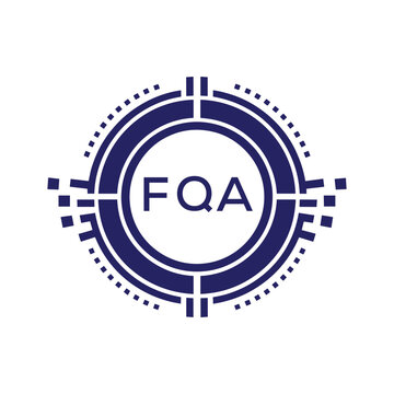 FQA Modern Abstract Circular Technology Logo Design with FQA Letter Logo.
