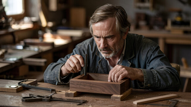 ensuring each corner was square and tight.