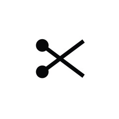 Black scissors icon symbol