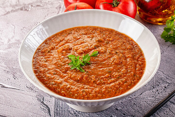 Gazpacho - cold Spanish tomato soup