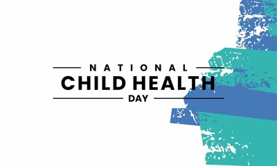 national child health day,Template for background, banner, card, poster with text writing.
