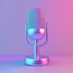 3D Microphone, Neon Colors
