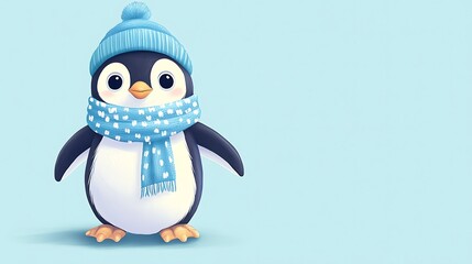 Cute penguin in winter wear (1)