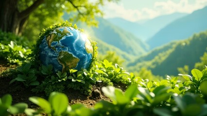 Multi ecological Earth Illustration