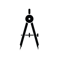 Black compass drawing tool geometry measurement