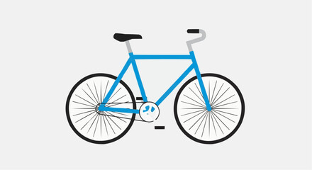Fototapeta premium A detailed illustration of a blue bicycle, showcasing its components and design elements.