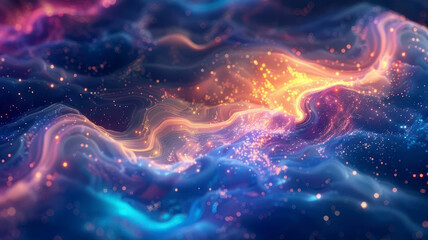 Obraz premium Cosmic Aurora Abstract
