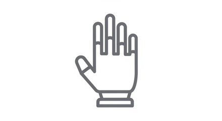 Obraz premium Robotic hand outline vector, ai technology, artificial intelligence, bionic limb, future tech, automation concept