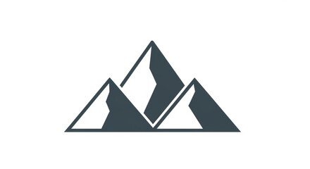Mountain peak range vector illustration for outdoor adventure logo design and brand identity inspiration idea