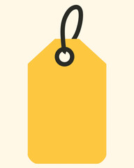 Price tag hang tag with copy space area